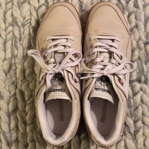 Reebok Classics in Spring pale pink/nude.